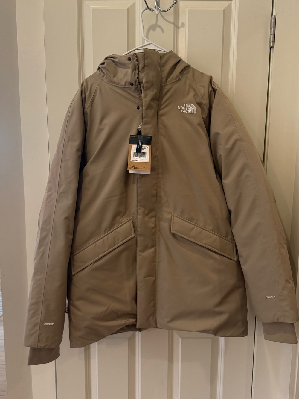 The North Face Men’s Hooded Puffer Jacket - Taupe